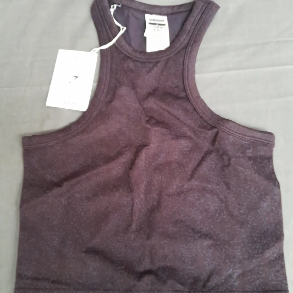 GYMSHARK ADAPT FLECK SEAMLESS MIDI TANK TOP - S