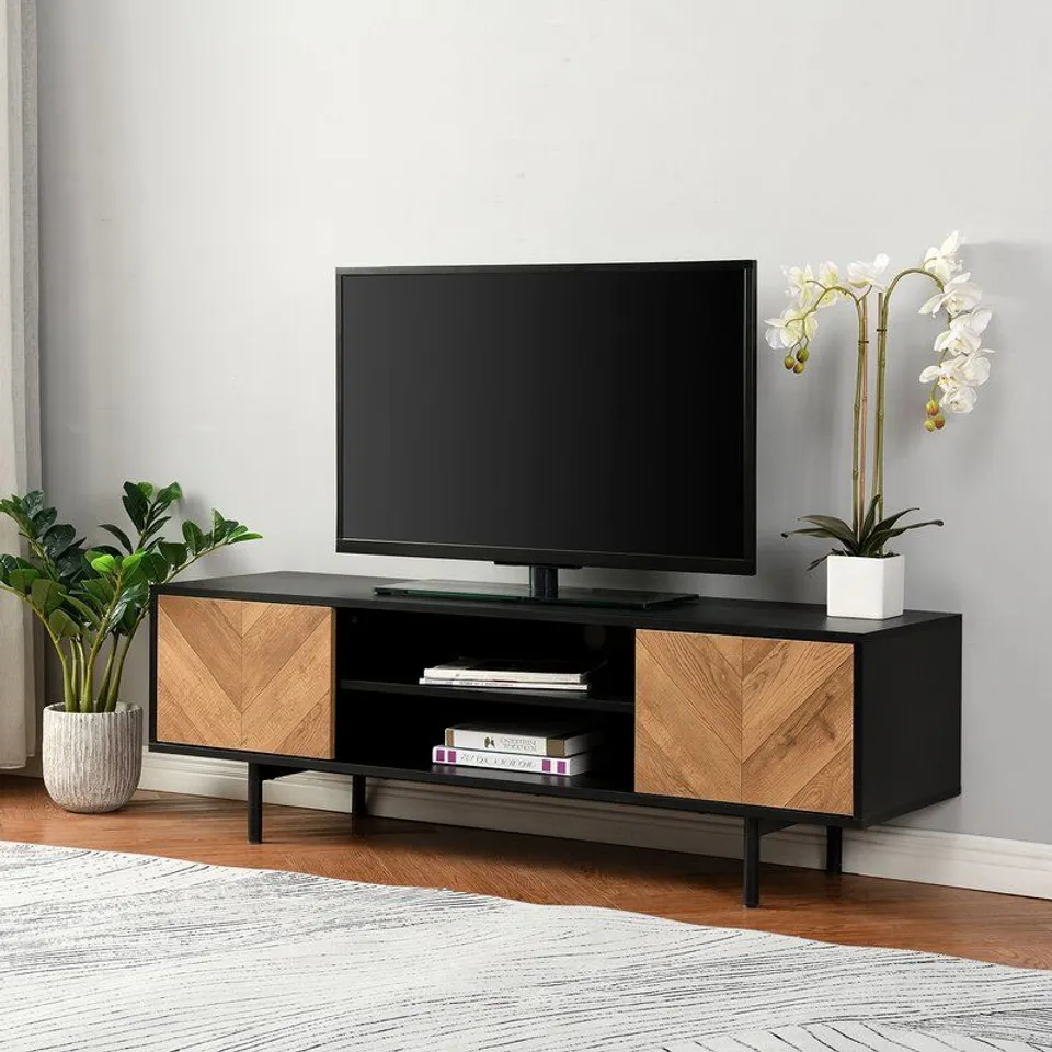 BOXED SERGIO TV STAND FOR TV'S UP TO 55 INCHES