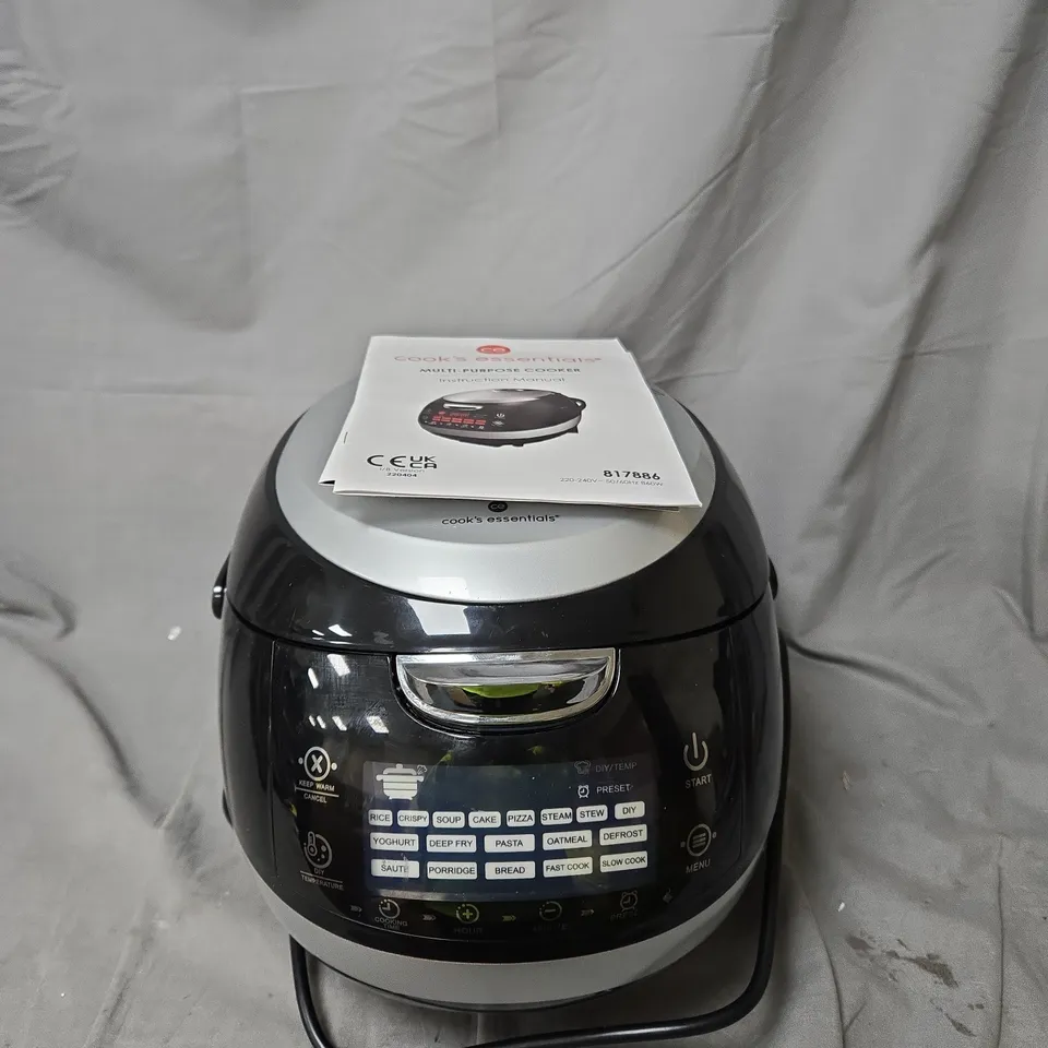 COOK'S ESSENTIALS MULTI COOKER WITH 18 PROGRAMMABLE FUNCTIONS