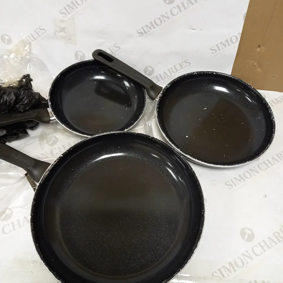 GREENPAN FRYING PAN SET, NON STICK, TOXIN CERAMIC PANS 