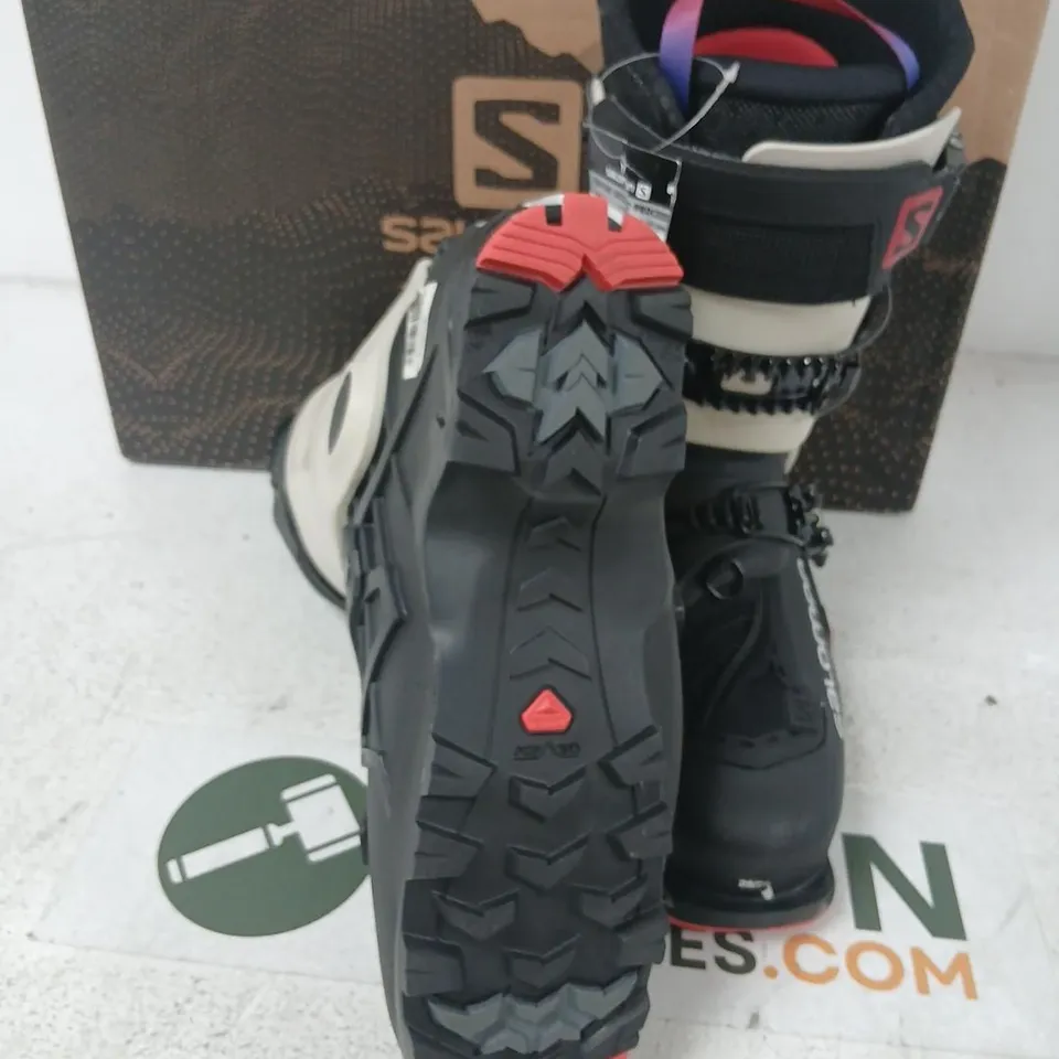 SALOMON MTN LAB SKI BOOTS – BLACK/BEIGE, UK SIZE 7.5 (EU 41 / MONDO 26/26.5)