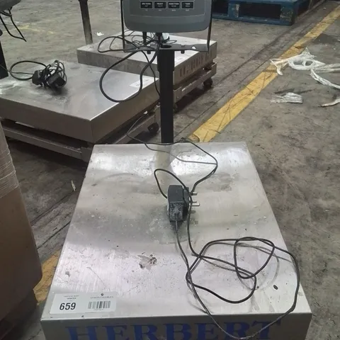 HERBERT COMMERCIAL POSTAL SCALES, PLATFORM SCALE HEAVY DUTY DIGITAL ELECTRONIC COMPUTING INDUSTRIAL WEIGHING