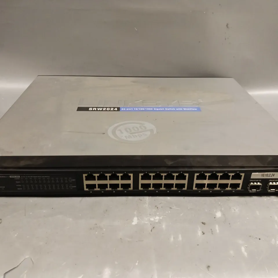 LINKSYS SRW2024 24 PORT 10/100/1000 GIGABIT SWITCH 