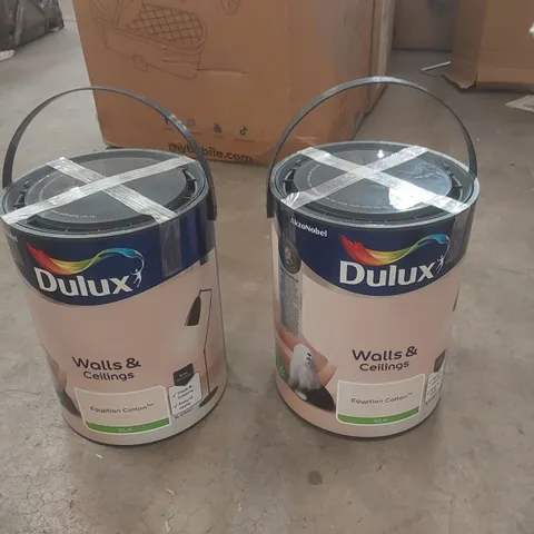 2x 5L DULUX WALLS & CEILINGS EGYPTIAN COTTON SILK PAINT (2 BOXES)