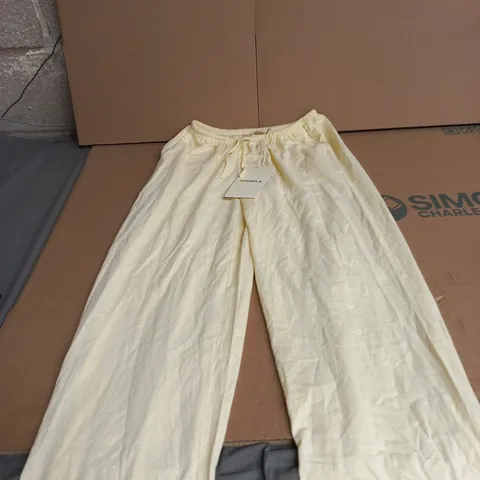 ADANOLA SLUB LOUNGE TROUSERS - BUTTER CREAM, UK SIZE XS
