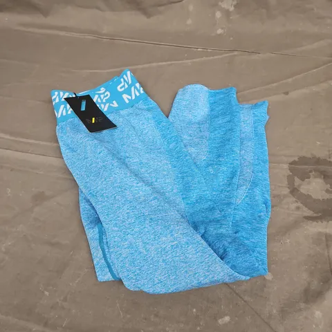 MYPROTEIN WOMENS CURVE 3/4 LEGGINGS IN BRIGHT BLUE SIZE M