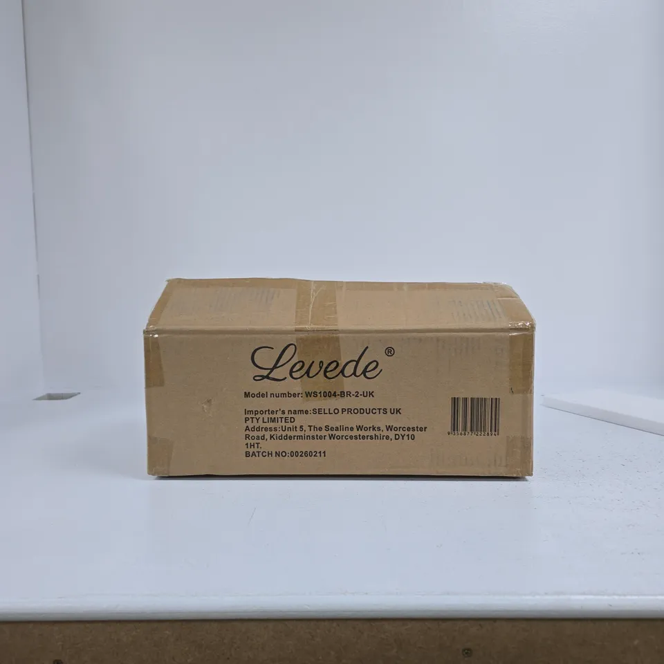 LEVEDE WS1004-BR-2-UK WALL SHELF KIT – PACK OF 2