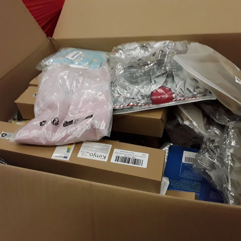 PALLET OF ASSORTED PRODUCTS INCLUDING TOILETRYS BAG, ROLLING TRAY, CONTRACT LAW BOOK, ABSOLUTELY FABULOUS DVD, FACE MASKS, LED MIRROR LAMP