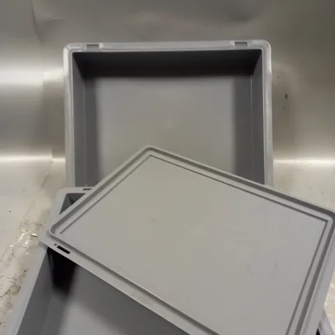 BOXED E-4301 STACKING CONTAINERS IN GREY