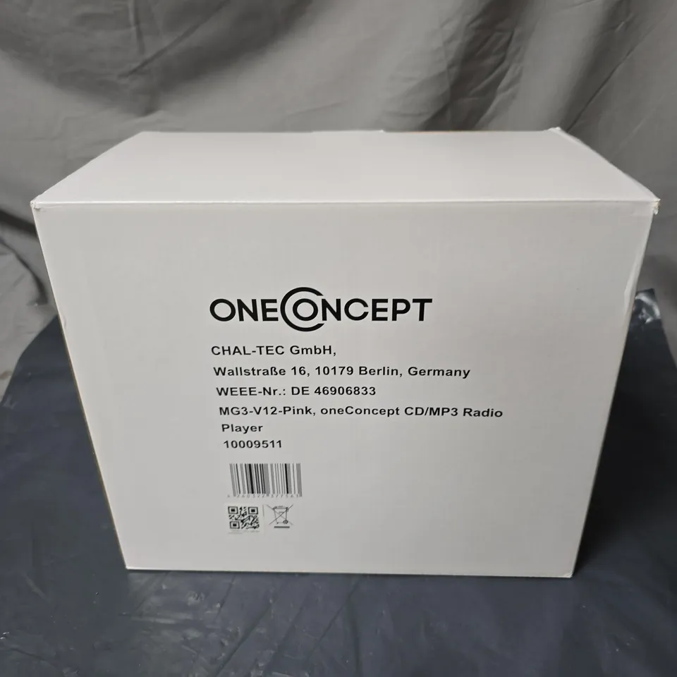 ONECONCEPT MG3-V12 PINK CD/MP3 RADIO PLAYER WITH REMOTE