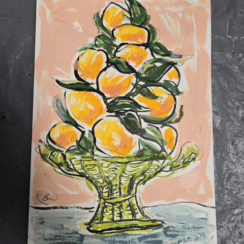 STILL LIFE FRUIT IN BASKET – ORIGINAL ARTWORK ON PAPER