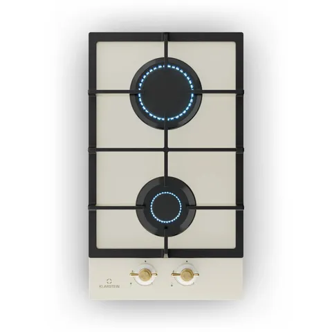 KLARSTEIN VICTORIA 30CM GAS HOB 2 BURNERS CREAM