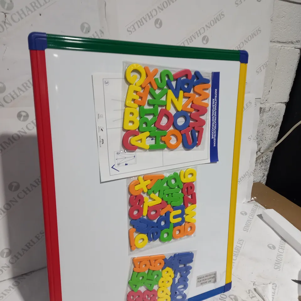 BOXED FOLDAWAY WHITEBOARD WITH MAGNETIC LETTERS