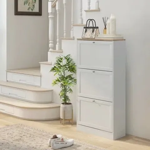 BOXED 18 PAIR SHOE STORAGE CABINET (1 BOX)