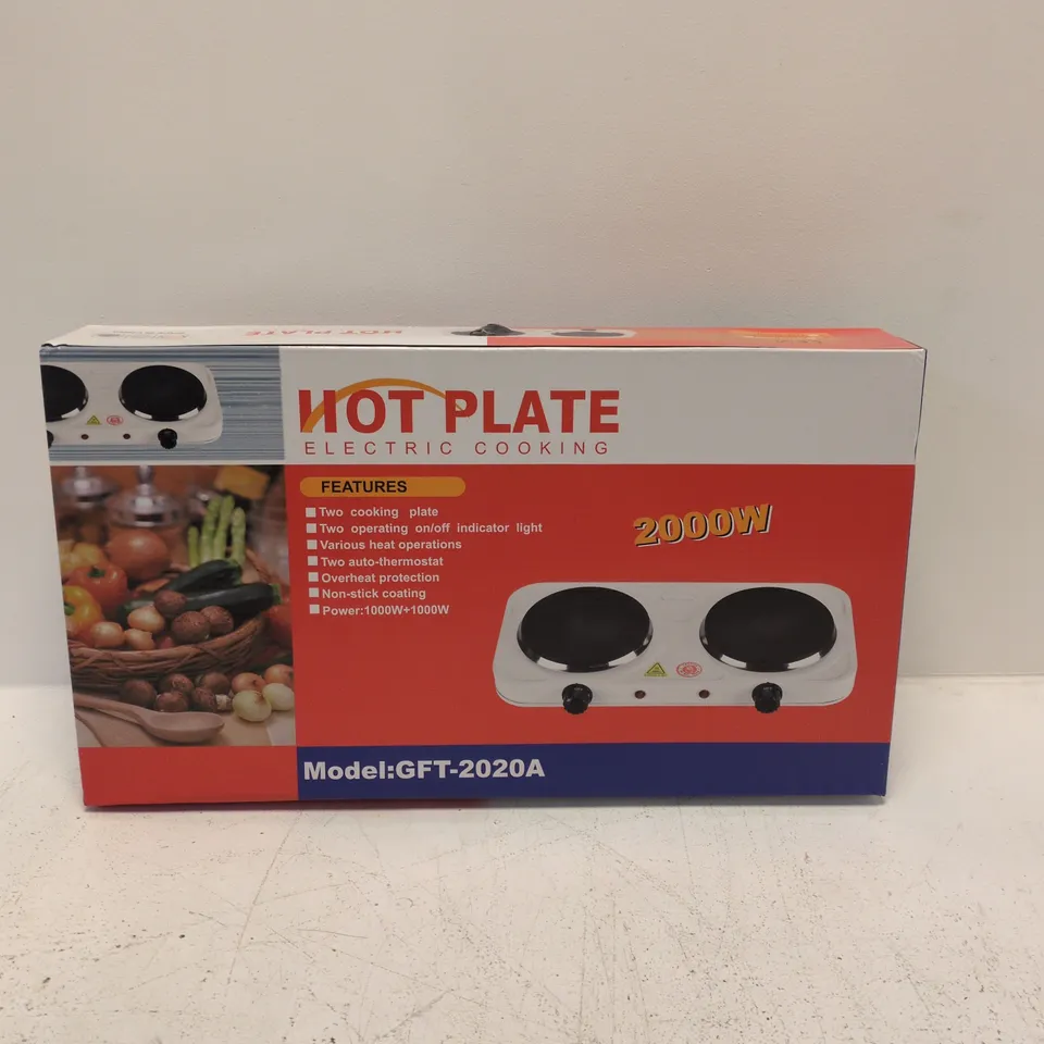 ELECTRIC DOUBLE HOT PLATE – 2000W, MODEL GFT-2020A