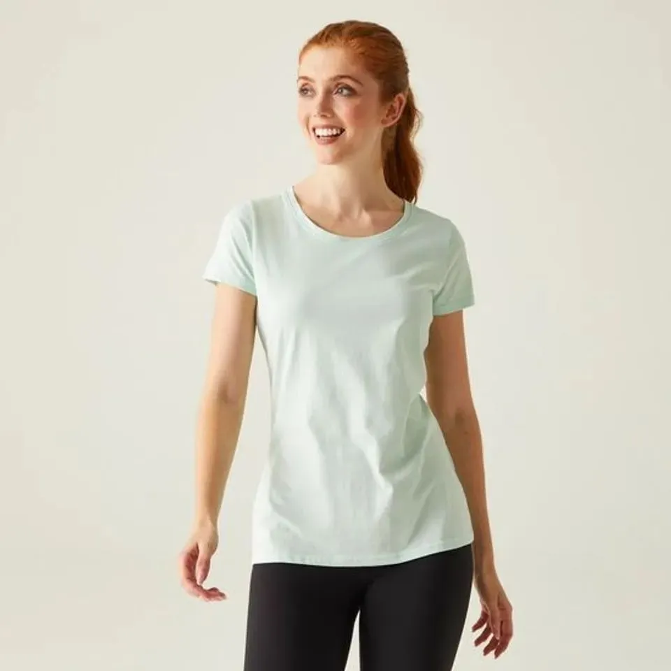 BRAND NEW REGATTA WOMENS CARLIE BLEACHED AQUA T-SHIRT UK SIZE 10