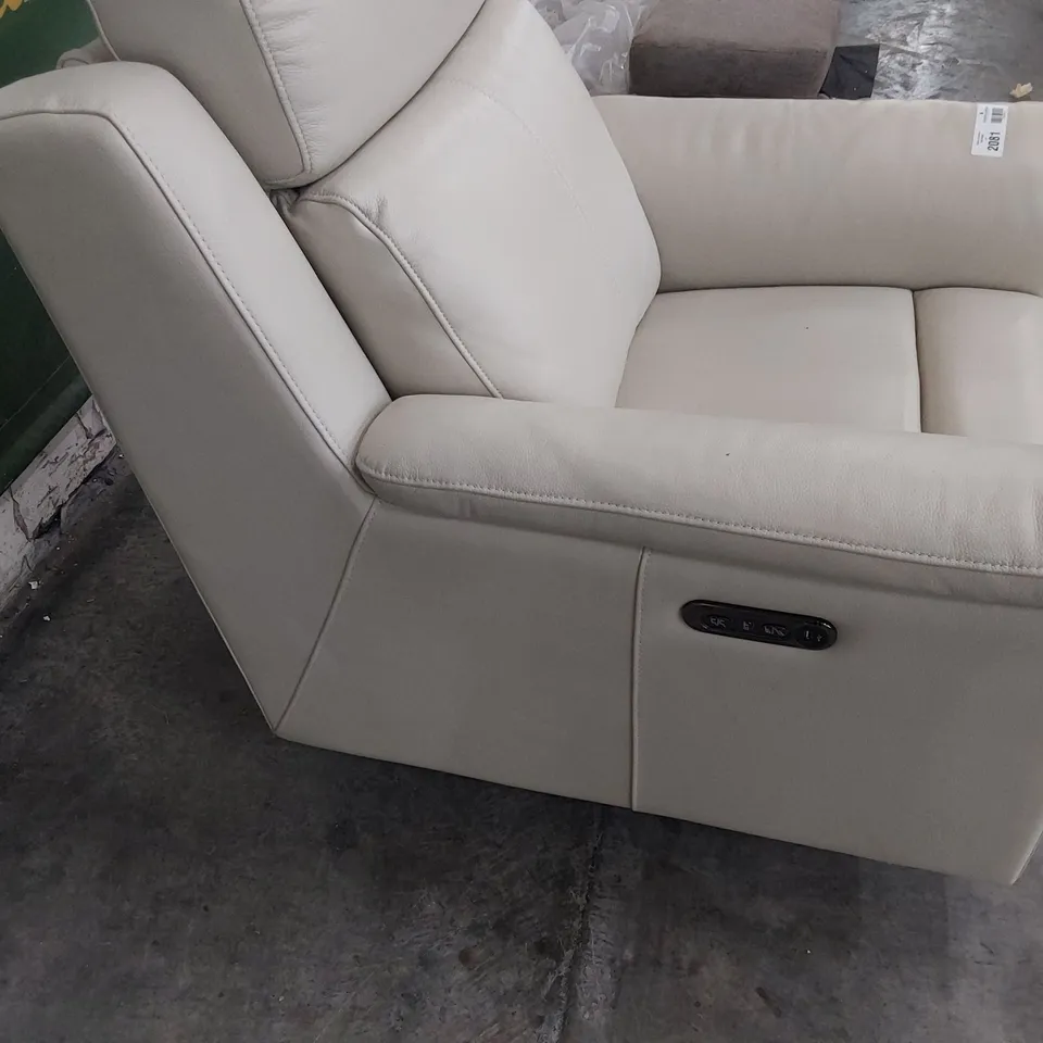 DESIGNER SIENNA POWER RECLINING EASY CHAIR BONE CHINA LEATHER 