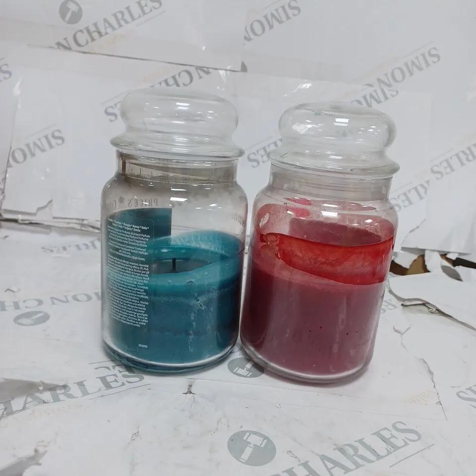 TWO USED CHRISTMAS CANDLES