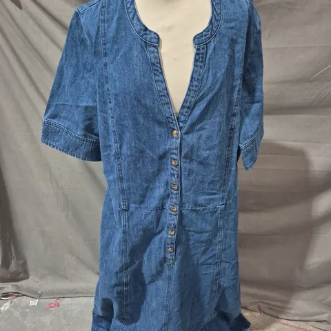 SEASALT CORNWALL WIGHTWICK DRESS – TALL, MID INDIGO WASH, UK 18
