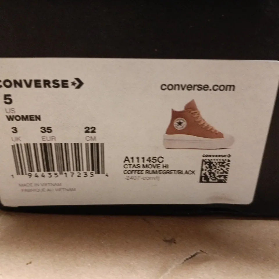 CONVERSE ALL STAR HIGH TOP SUEDE SHOES COFFEE SIZE 3