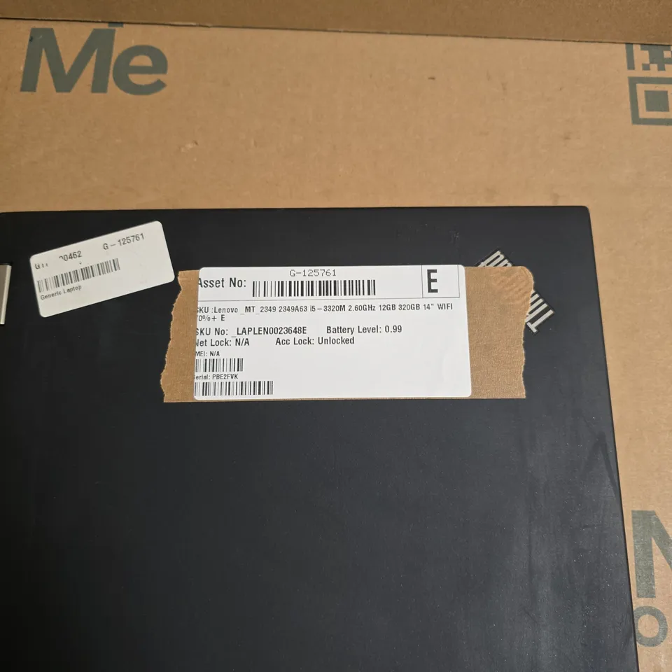 LENOVO THINKPAD LAPTOP – BLACK 