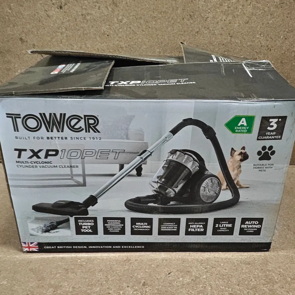 BOXED TOWER TXP10PET CYLINDER VACUUM CLEANER 