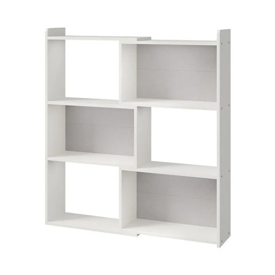 BOXED 3-TIER WOOD MODULAR ADJUSTABLE BOOKSHELF STORAGE ORGANISER