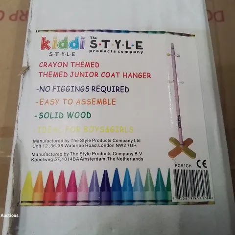 BOXED CRAYON THEMED JUNIOR COAT HANGER