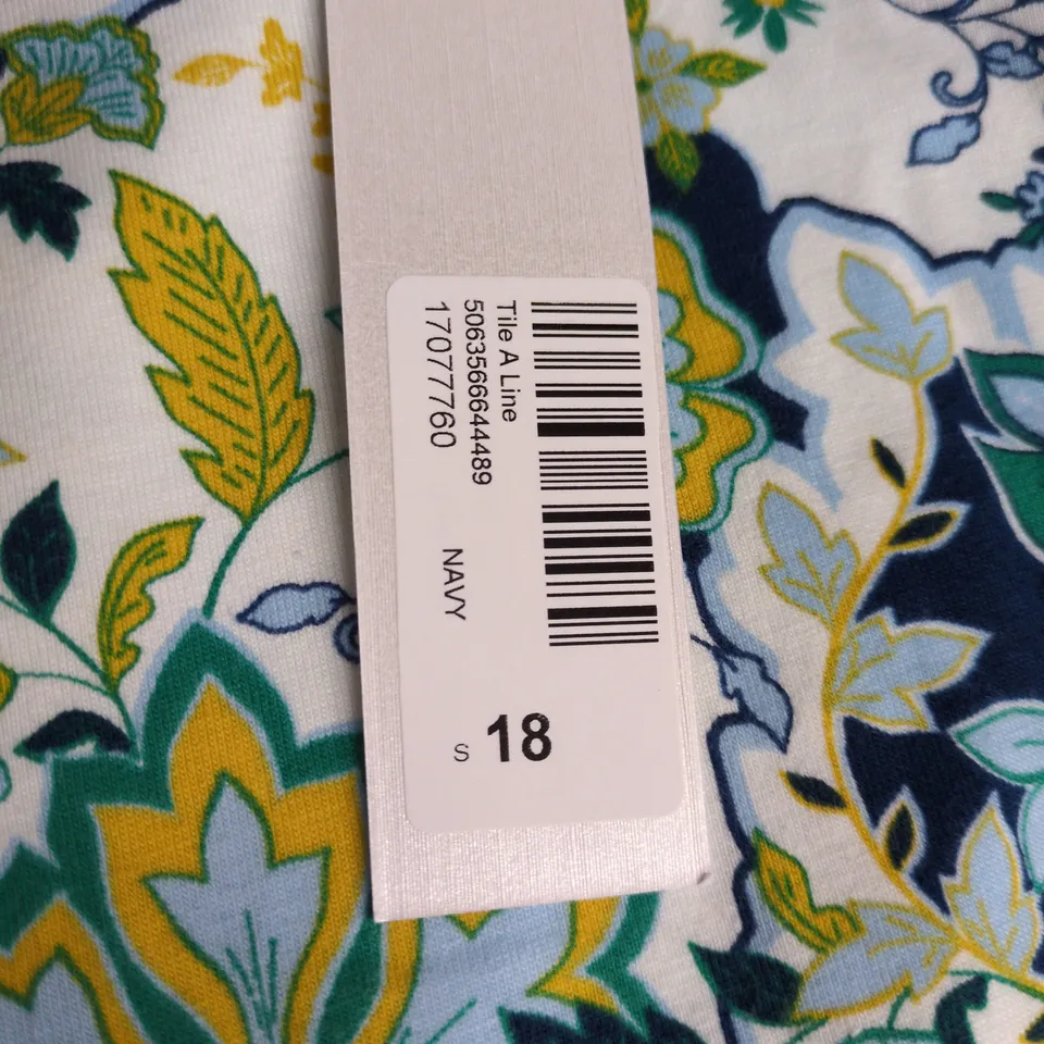 ROMAN NAVY FLORAL PRINT SKIRT – UK SIZE 18