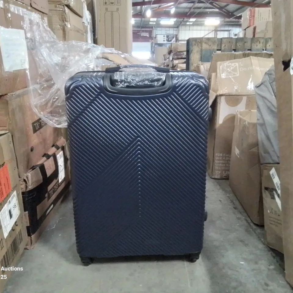 BOXED NEO NAVY BLUE HARD SHELL LUGGAGE SUITCASE