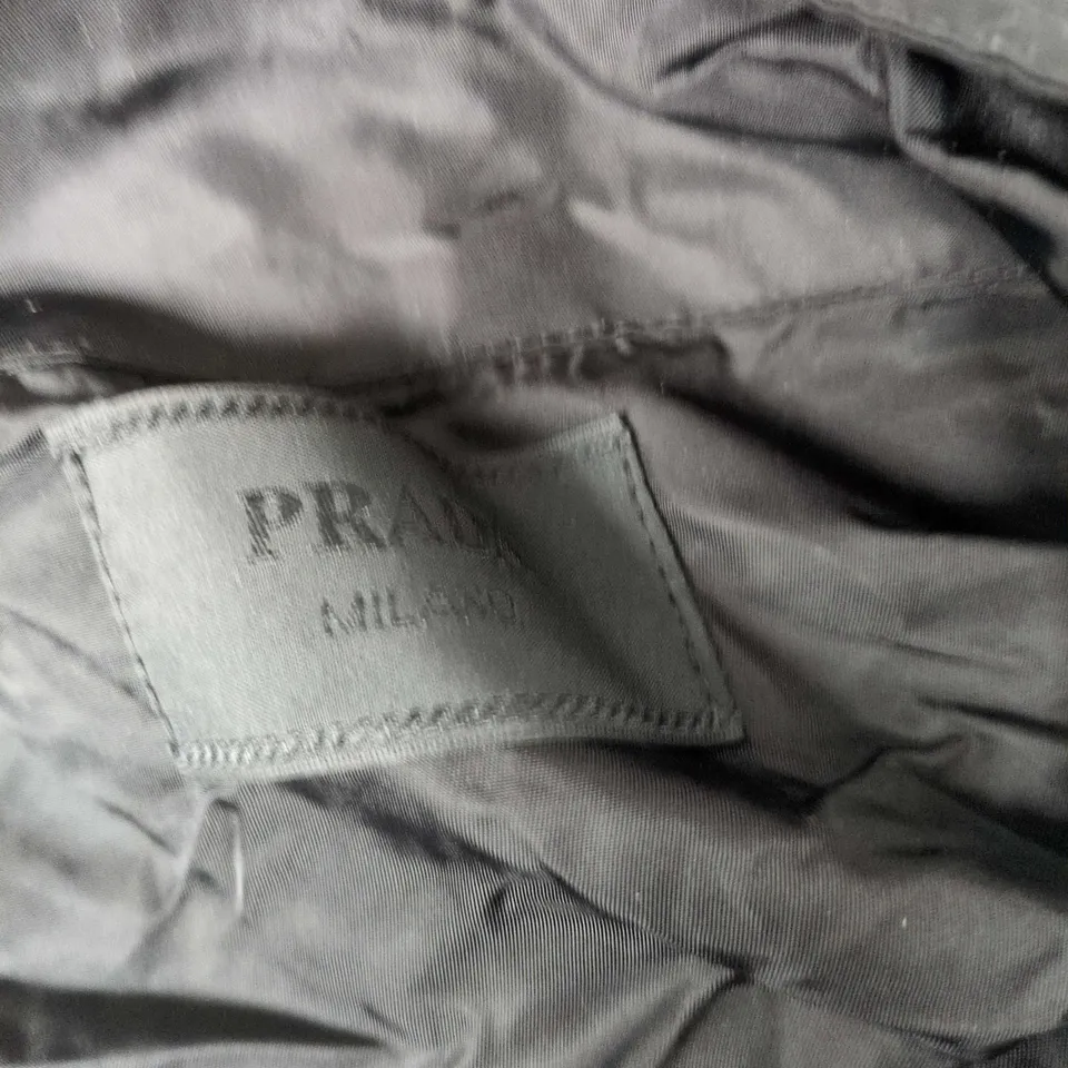 PRADA MILANO BLACK NYLON QUILTED PUFFER JACKET
