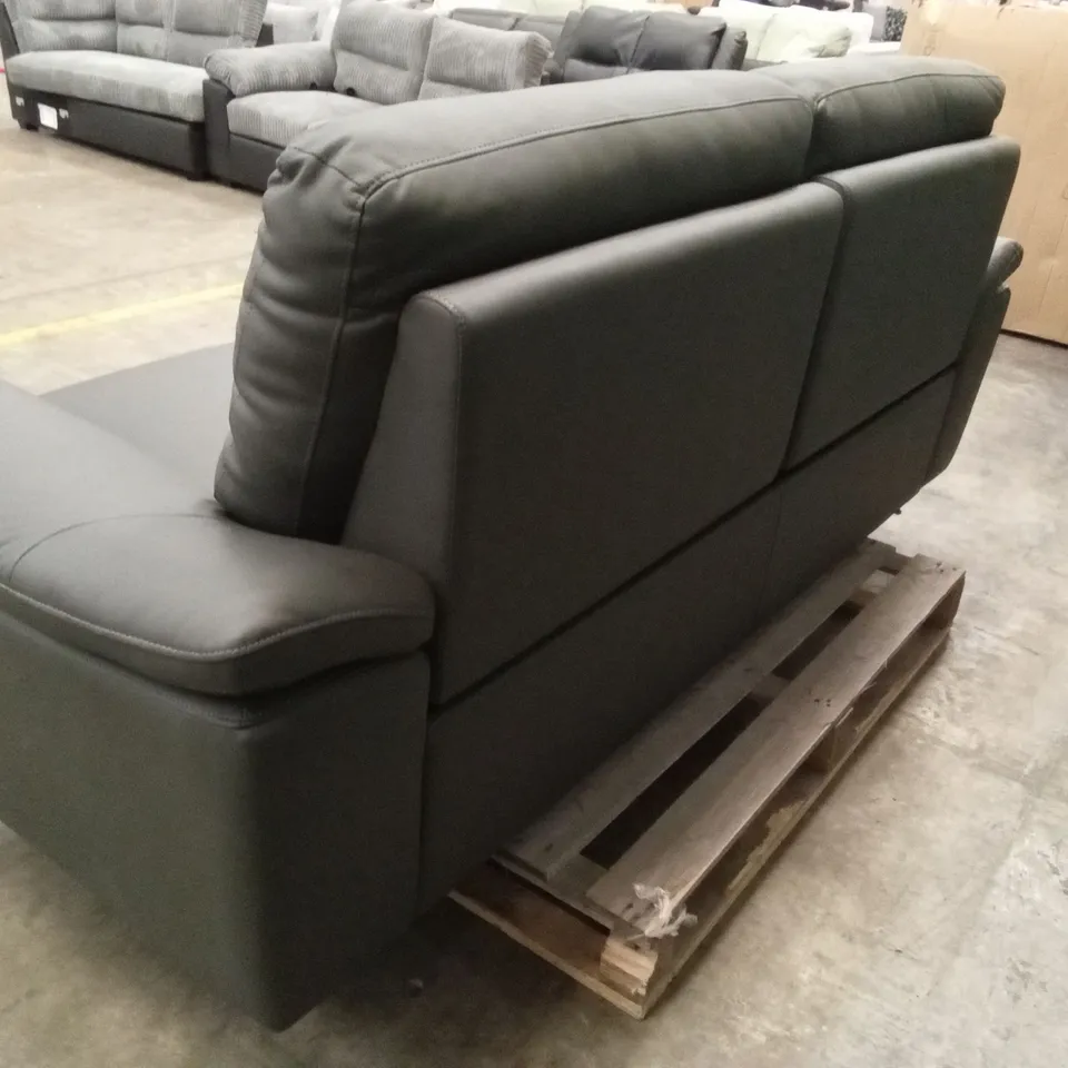 PAVILION 2 SEATER LEATHER/FAUX LEATHER POWER RECLINER SOFA - CHARCOAL RRP £949