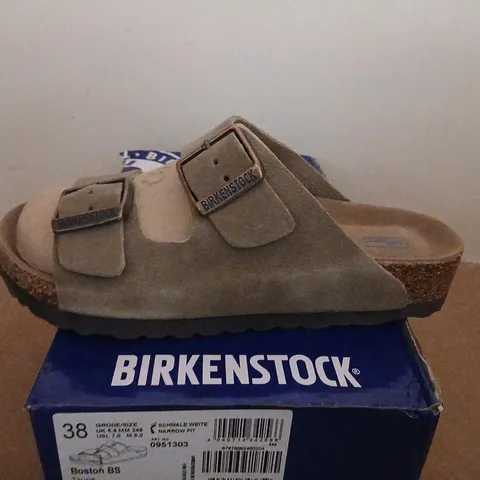 BIRKENSTOCK BOSTON BS TAUPE SANDALS – EU 38 (PAIR)