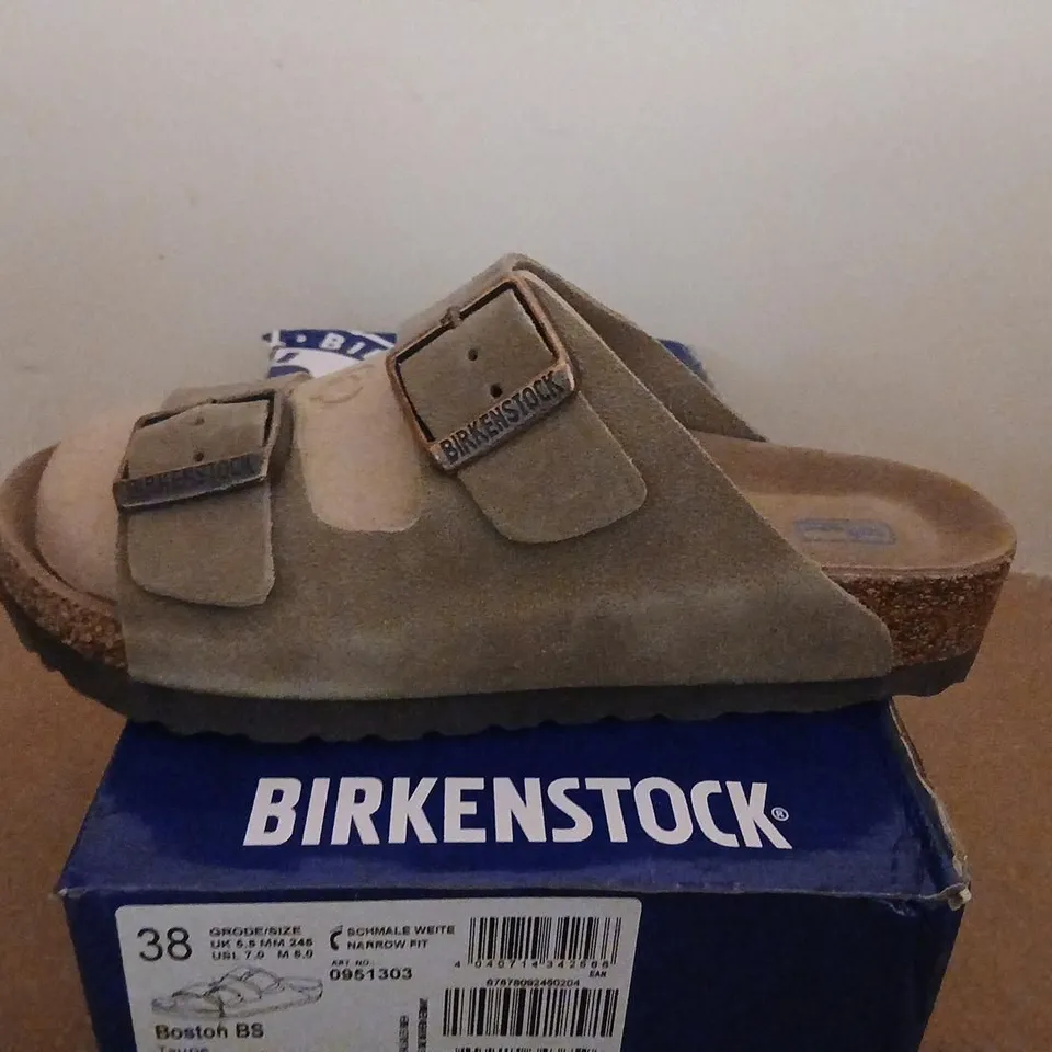 BIRKENSTOCK BOSTON BS TAUPE SANDALS – EU 38 (PAIR)
