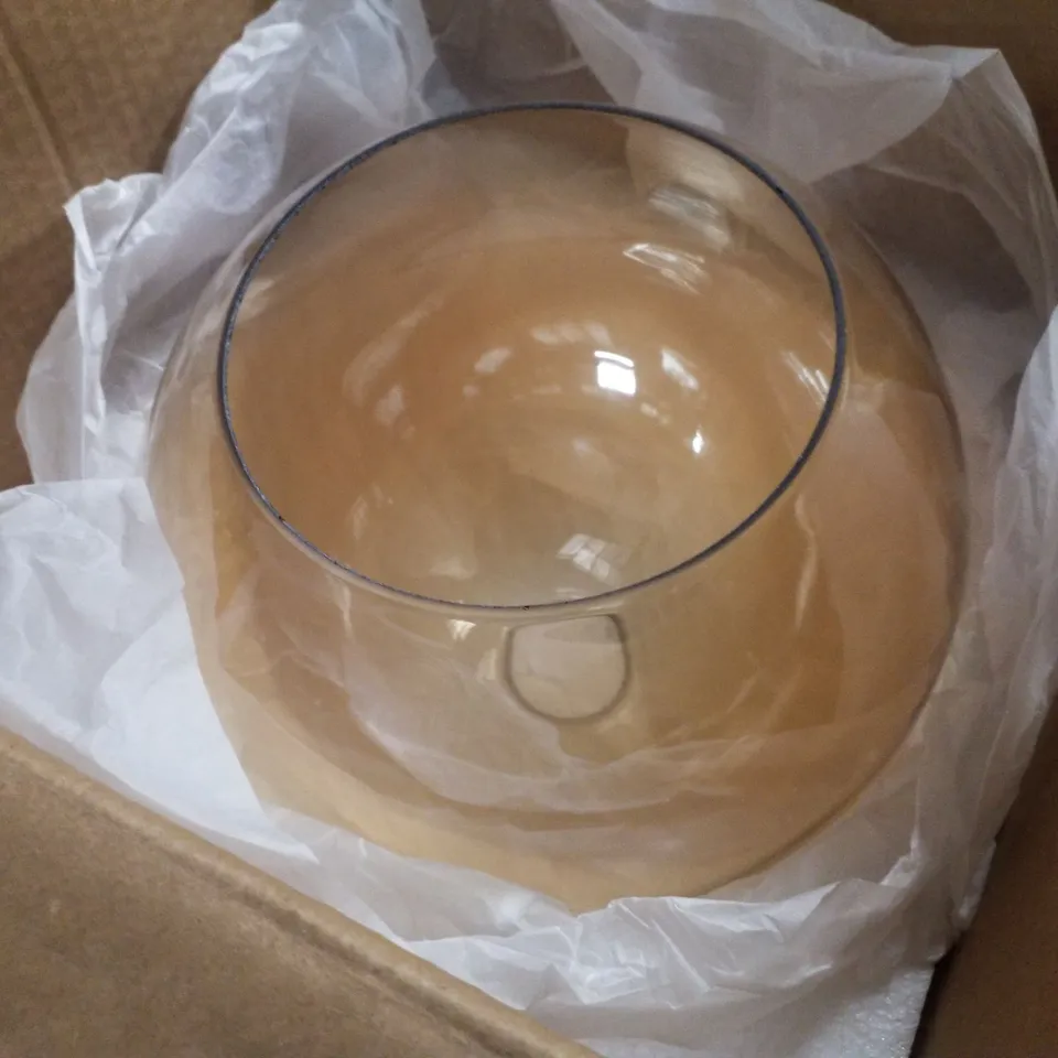 BOXED VALUELIGHTS BELLAMY GLASS SHADE AMBER GLASS