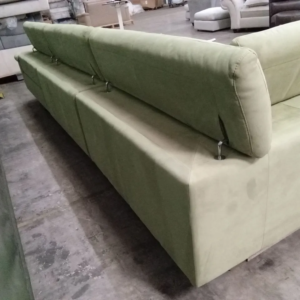 QUALITY DESIGNER ITALIAN MADE MARTINE LARGE FABRIC ELECTRIC RECLINING CORNER SOFA