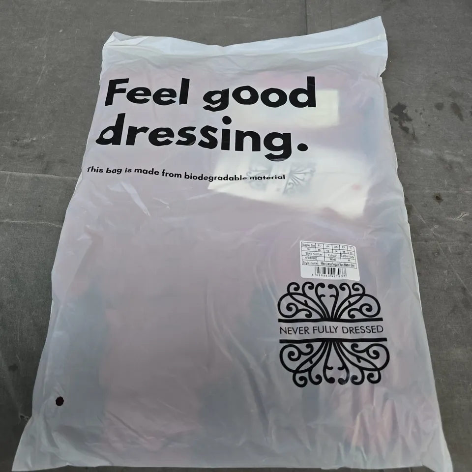 NEVER FULLY DRESSED WINE LARGE SEQUIN MINI – UK 18