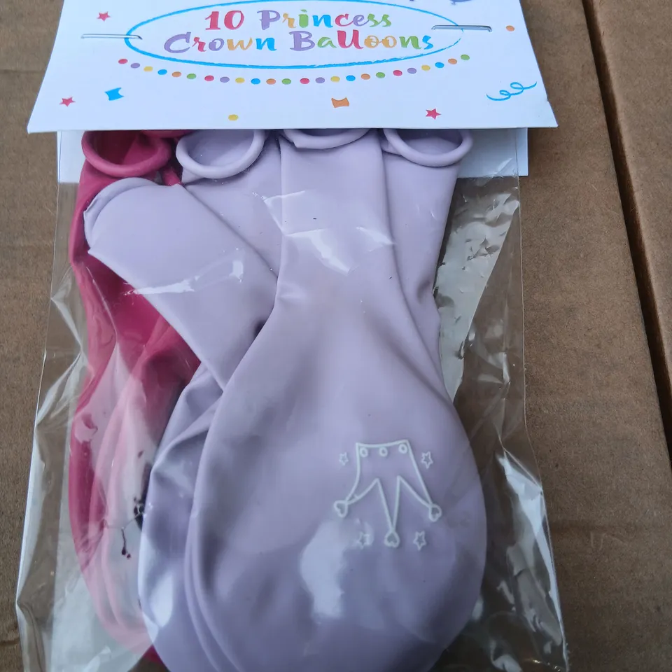 PALLET OF APPROXIMATELY 40 BOXES OF 12 PACKS OF TEN PRINCESS CROWN BALLOONS