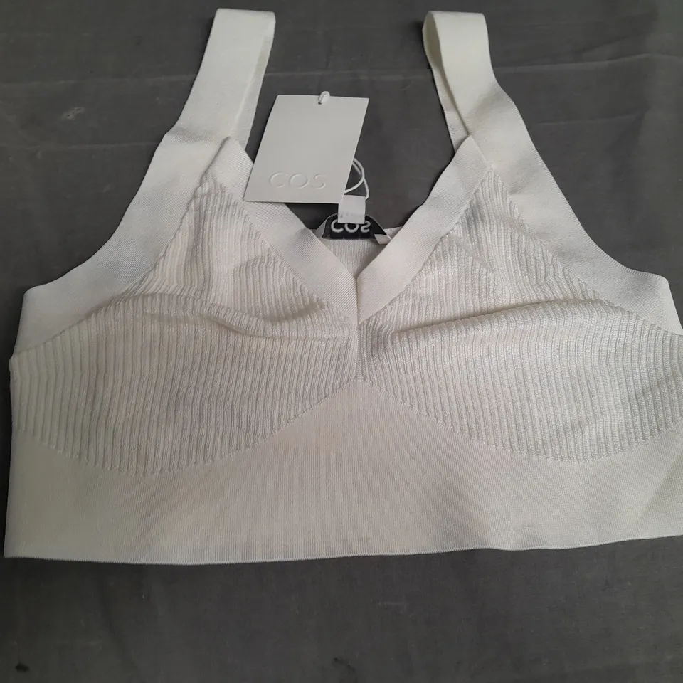 COS WHITE BIKINI TOP - M