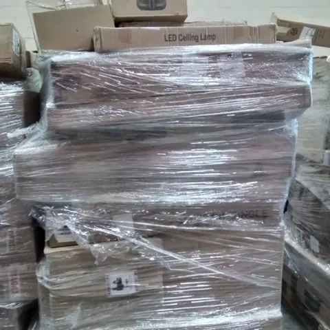 PALLET CONTAINING VARIOUS ASSORTED BOXED ITEMS TO INCLUDE, LED CEILING LIGHT, AIR FRYERS AND LOTS MORE UNMARKED BOXED ITEMS