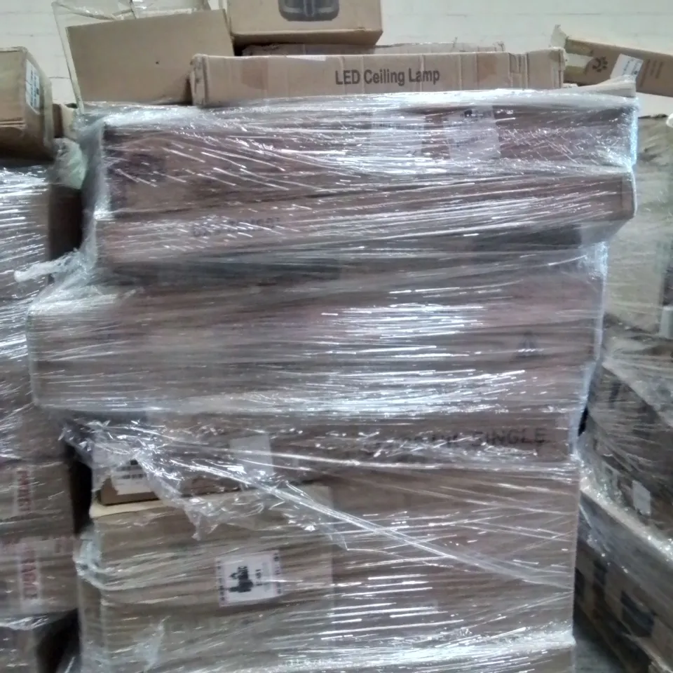 PALLET CONTAINING VARIOUS ASSORTED BOXED ITEMS TO INCLUDE, LED CEILING LIGHT, AIR FRYERS AND LOTS MORE UNMARKED BOXED ITEMS 