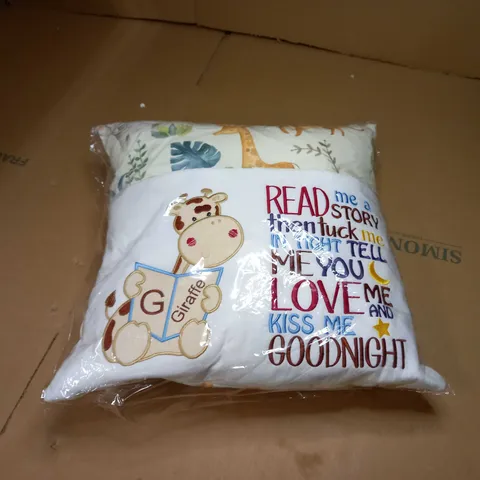 PACKAGED TODDLER/NURSERY CUSHION/BOOK POCKET
