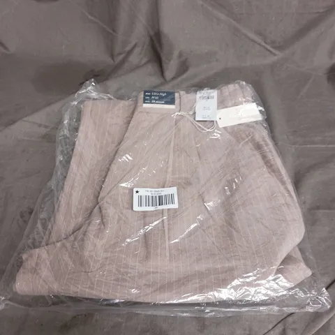 ABERCROMBIE & FITCH ULTRA HIGH RISE WIDE LEG PLEATED TROUSERS IN BROWN STRIPE SIZE 29R