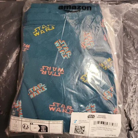 AMAZON ESSENTIALS GIRLS' STAR WARS FLEECE JOGGER SWEATPANTS, 2-PACK – SIZE LARGE