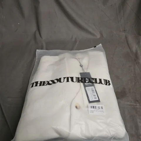 The Couture Club Embroidery Knitted Cardigan – Off White – Size M