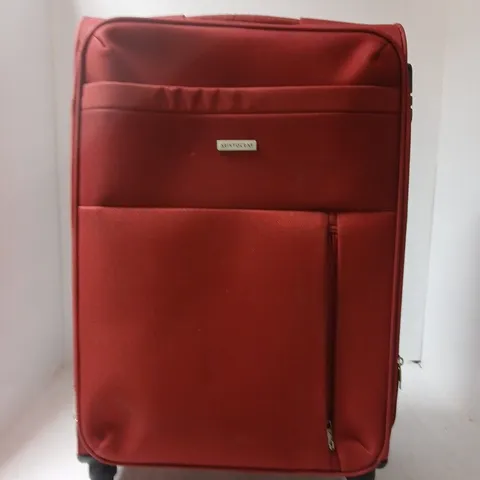 ARISTOCRAT RED WHEELED SUITCASE