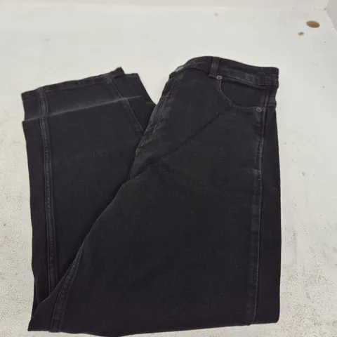 WHISTLES STRETCH BARREL LEG JEANS IN BLACK - UK 32