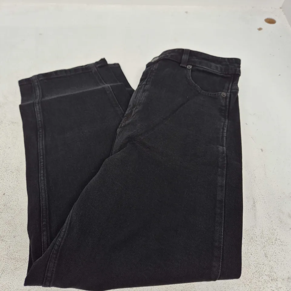 WHISTLES STRETCH BARREL LEG JEANS IN BLACK - UK 32
