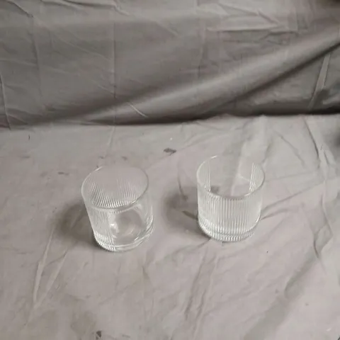 NESPRESSO BARISTA MIXOLOGIST SMALL GLASSES (PAIR) β RIBBED TUMBLERS WITH BOX