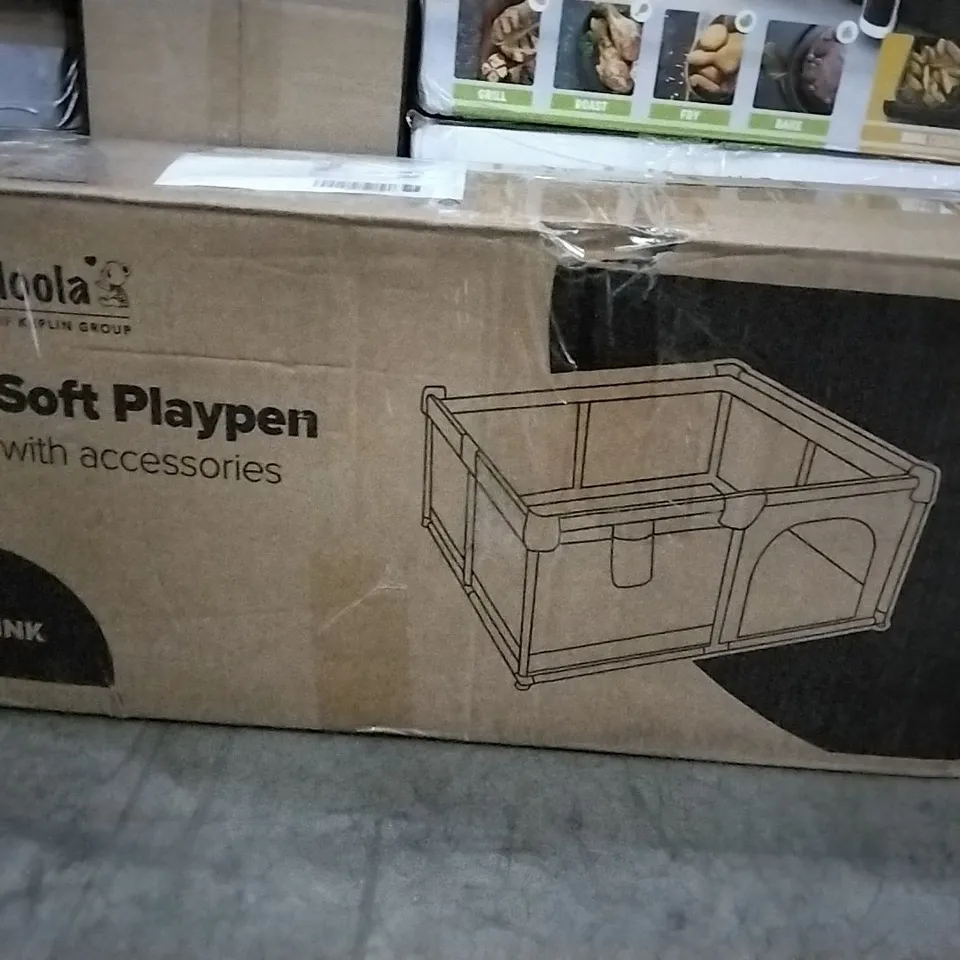 BOXED SOFT PLAYPEN WITH ACCESSORIES PINK 